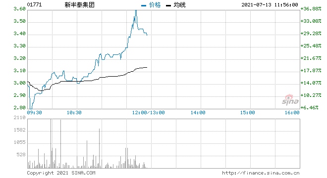 新丰泰集团大涨15%创逾六年新高